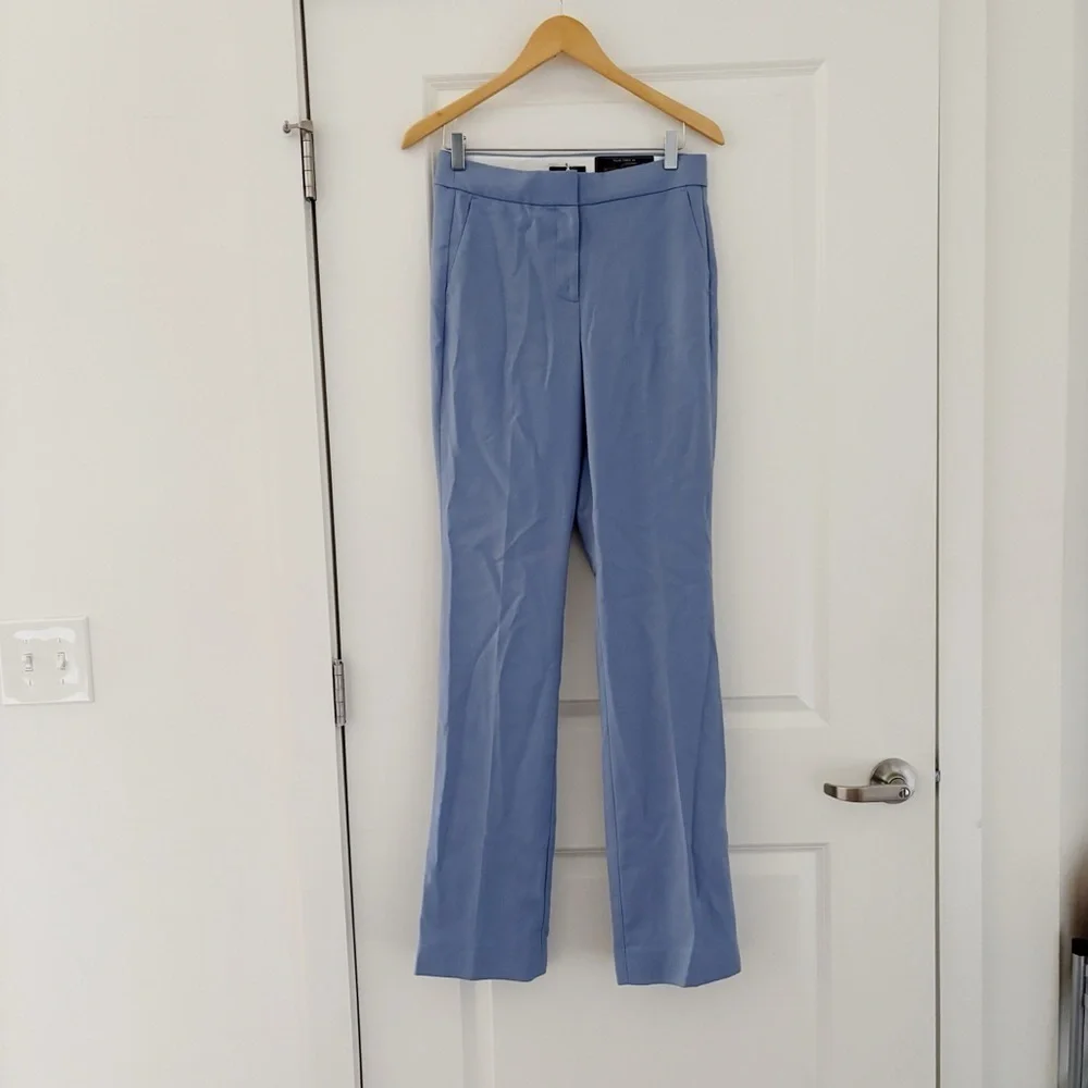 NWT J. Crew Willa Italian Wool Trouser Nova Tides Tall Classic Dark Seascape